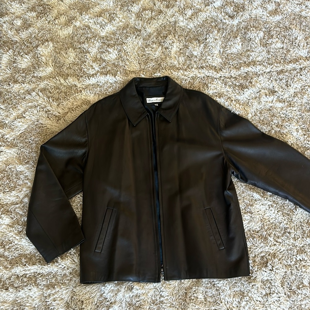 Black leather jacket